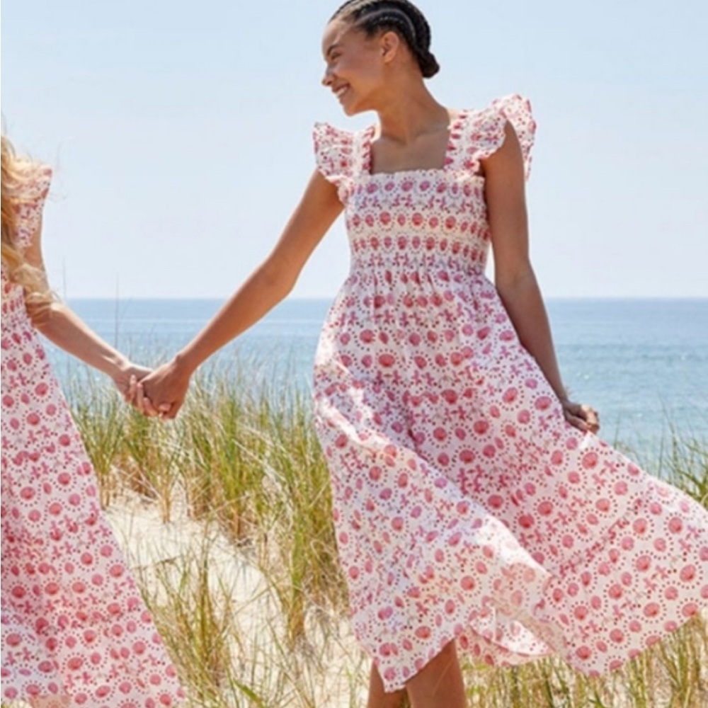 Hill House Pink and White shell  nap Dress